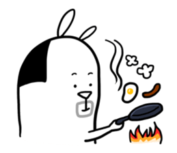 Cute Lovely Middle-aged Rabbit Life sticker #2811194