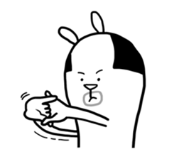 Cute Lovely Middle-aged Rabbit Life sticker #2811196