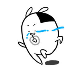 Cute Lovely Middle-aged Rabbit Life sticker #2811199