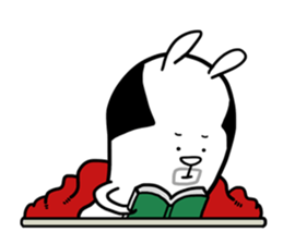 Cute Lovely Middle-aged Rabbit Life sticker #2811200