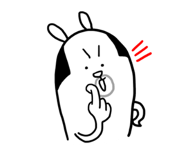 Cute Lovely Middle-aged Rabbit Life sticker #2811205