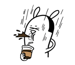 Cute Lovely Middle-aged Rabbit Life sticker #2811206