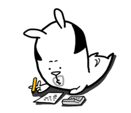 Cute Lovely Middle-aged Rabbit Life sticker #2811208