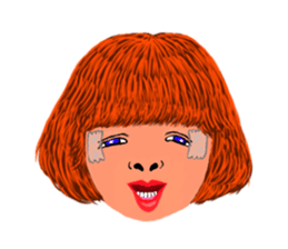 40 strange face running fire sticker #2812132