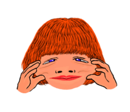 40 strange face running fire sticker #2812134