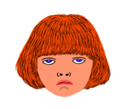 40 strange face running fire sticker #2812135