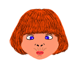 40 strange face running fire sticker #2812137