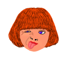 40 strange face running fire sticker #2812138