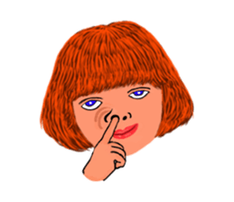 40 strange face running fire sticker #2812142