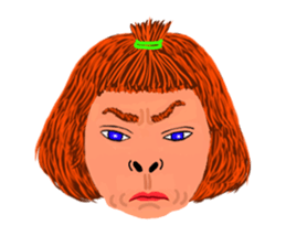 40 strange face running fire sticker #2812144