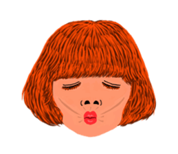 40 strange face running fire sticker #2812152