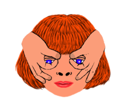 40 strange face running fire sticker #2812155