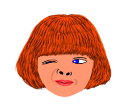 40 strange face running fire sticker #2812157