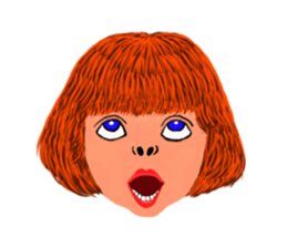 40 strange face running fire sticker #2812159