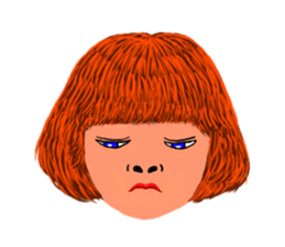 40 strange face running fire sticker #2812162