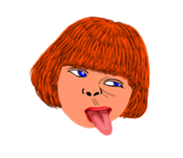 40 strange face running fire sticker #2812164