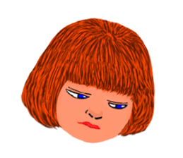 40 strange face running fire sticker #2812168