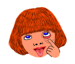 40 strange face running fire sticker #2812170