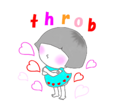 Little girl talks sticker #2816051