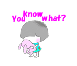 Little girl talks sticker #2816055