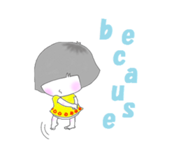 Little girl talks sticker #2816058