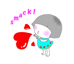 Little girl talks sticker #2816065