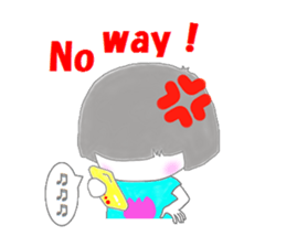 Little girl talks sticker #2816073