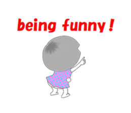 Little girl talks sticker #2816076