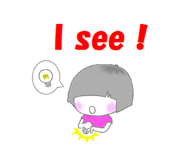 Little girl talks sticker #2816084