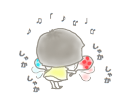 Little girl talks sticker #2816085