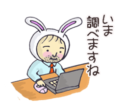 Activities of Mr.Rabbit, an officeworker sticker #2816744