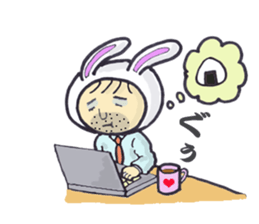 Activities of Mr.Rabbit, an officeworker sticker #2816751
