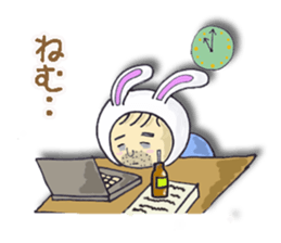 Activities of Mr.Rabbit, an officeworker sticker #2816755