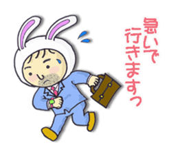 Activities of Mr.Rabbit, an officeworker sticker #2816765