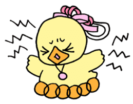 Lovely yellow children2 sticker #2817741