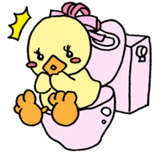 Lovely yellow children2 sticker #2817769