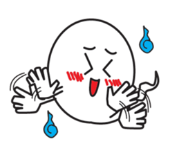 Ghost-kun cute egg sticker #2818632