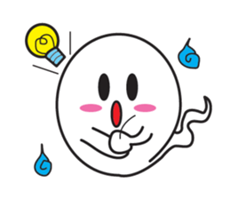Ghost-kun cute egg sticker #2818634