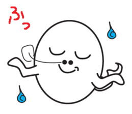 Ghost-kun cute egg sticker #2818635