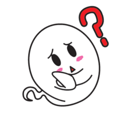 Ghost-kun cute egg sticker #2818638
