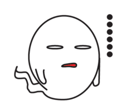 Ghost-kun cute egg sticker #2818642