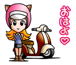 BIKE Cat Ear Rider's 2 SCOOTER  Japanese sticker #2818991
