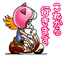 BIKE Cat Ear Rider's 2 SCOOTER  Japanese sticker #2819003