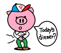 Brother of Ton-kun. English edition. sticker #2819622