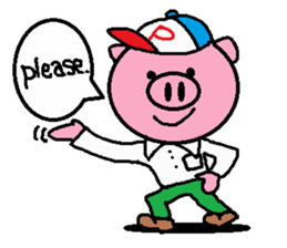 Brother of Ton-kun. English edition. sticker #2819624