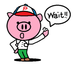 Brother of Ton-kun. English edition. sticker #2819629