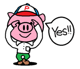 Brother of Ton-kun. English edition. sticker #2819639