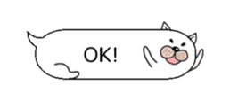 Cat with speech bubble[Fukinyashi] sticker #2821293