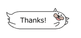 Cat with speech bubble[Fukinyashi] sticker #2821295