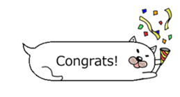 Cat with speech bubble[Fukinyashi] sticker #2821296